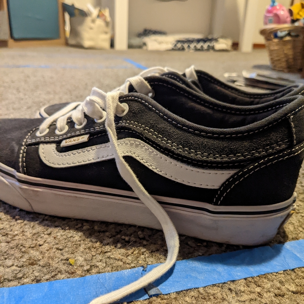NWOT Suede and Real Leather Vans